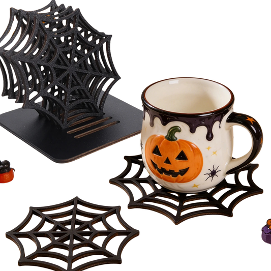 Halloween Spider Web coasters