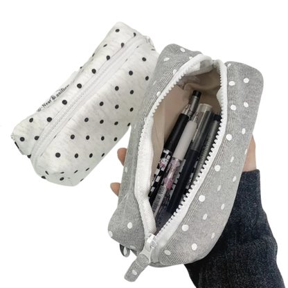Polka dot Fabric Pencil Bag