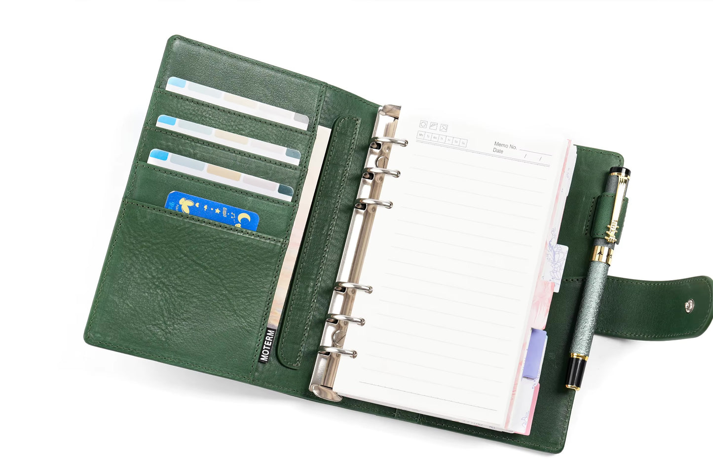 Moterm Personal Size Elite 25mm Rings Vegetable Tanned Leather Planner