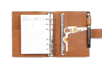 Moterm A6 Size Elite Vegetable Tanned leather Rings Planner