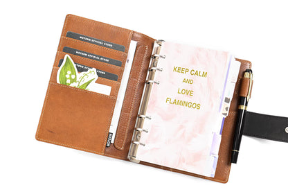 Moterm Personal Size Elite 25mm Rings Vegetable Tanned Leather Planner