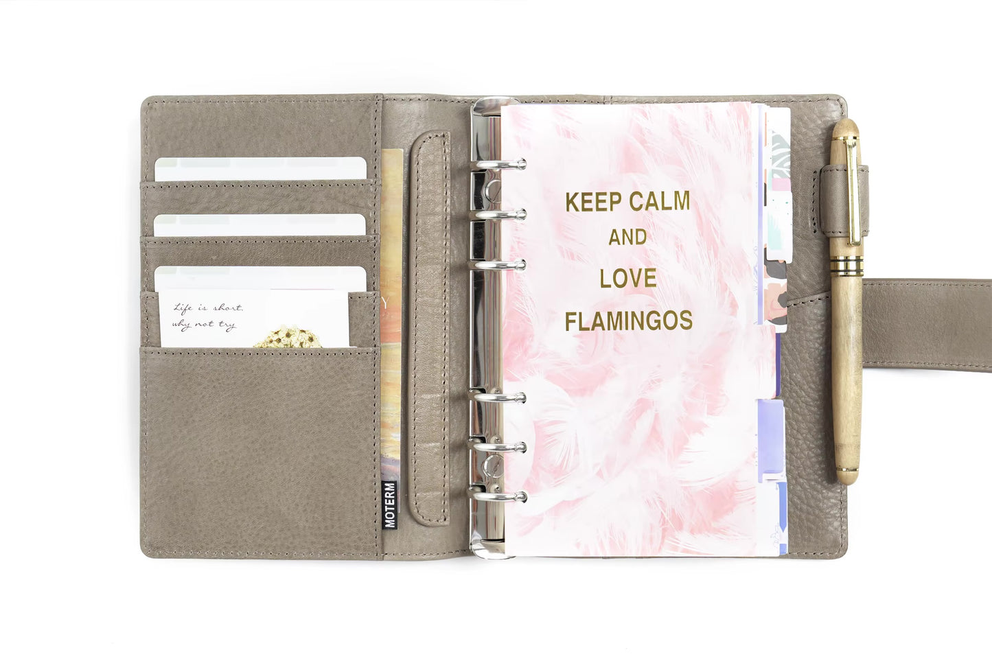 Moterm Personal Size Elite 25mm Rings Vegetable Tanned Leather Planner