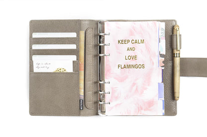 Moterm Personal Size Elite 25mm Rings Vegetable Tanned Leather Planner