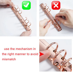 Moterm A6 Size Metal Spiral Rings Binder Clip With 2 Pairs of Screws