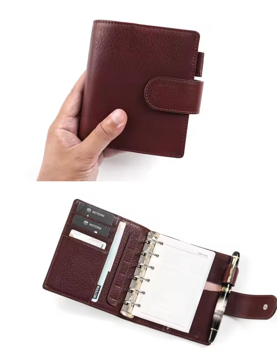 Moterm Pocket/A7 Elite Vegetable Tanned Leather 25mm Rings Planner