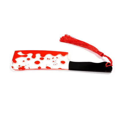 Bloody splatter Horror Knife Clear Bookmark
