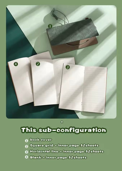 A6 Vintage Embossed Lace Strap Notebook