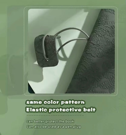 A6 Vintage Embossed Lace Strap Notebook