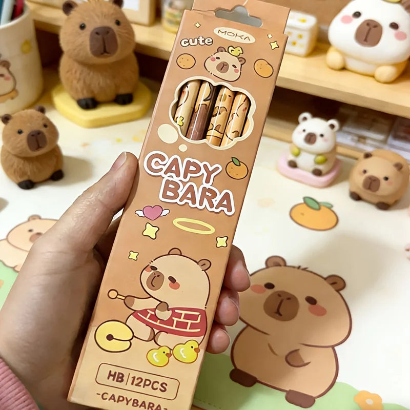 24 Capibara Pencils with Erasers