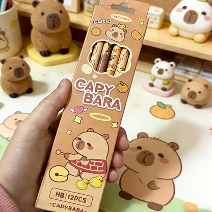 24 Capibara Pencils with Erasers