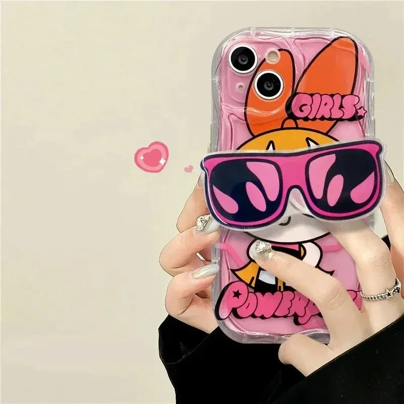 P-Powerpuff Girls Glasses Phone Case For iPhone 11,12,13,14,15,16
