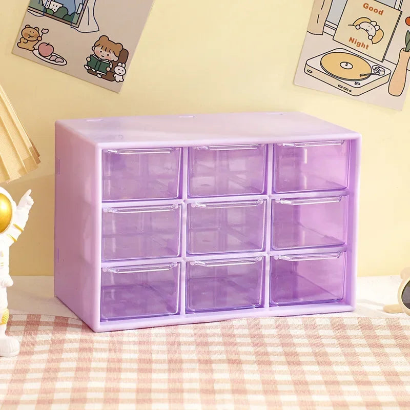 9 Grid Storage Boxes Organizer