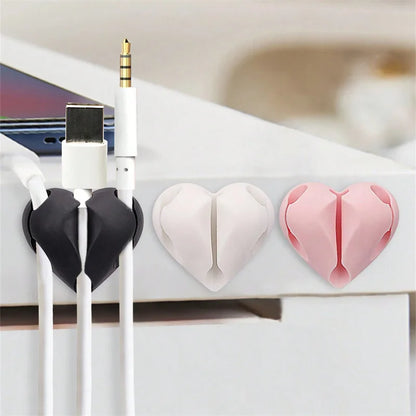 Heart-Shaped Mini Cable Winder Organizers