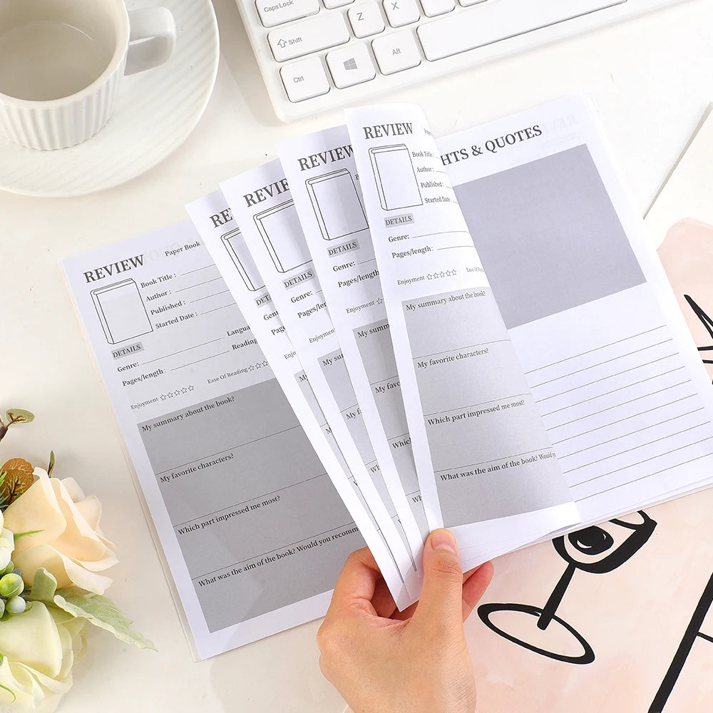 112 Page Reading Log notebook