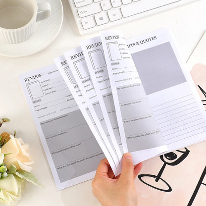 112 Page Reading Log notebook