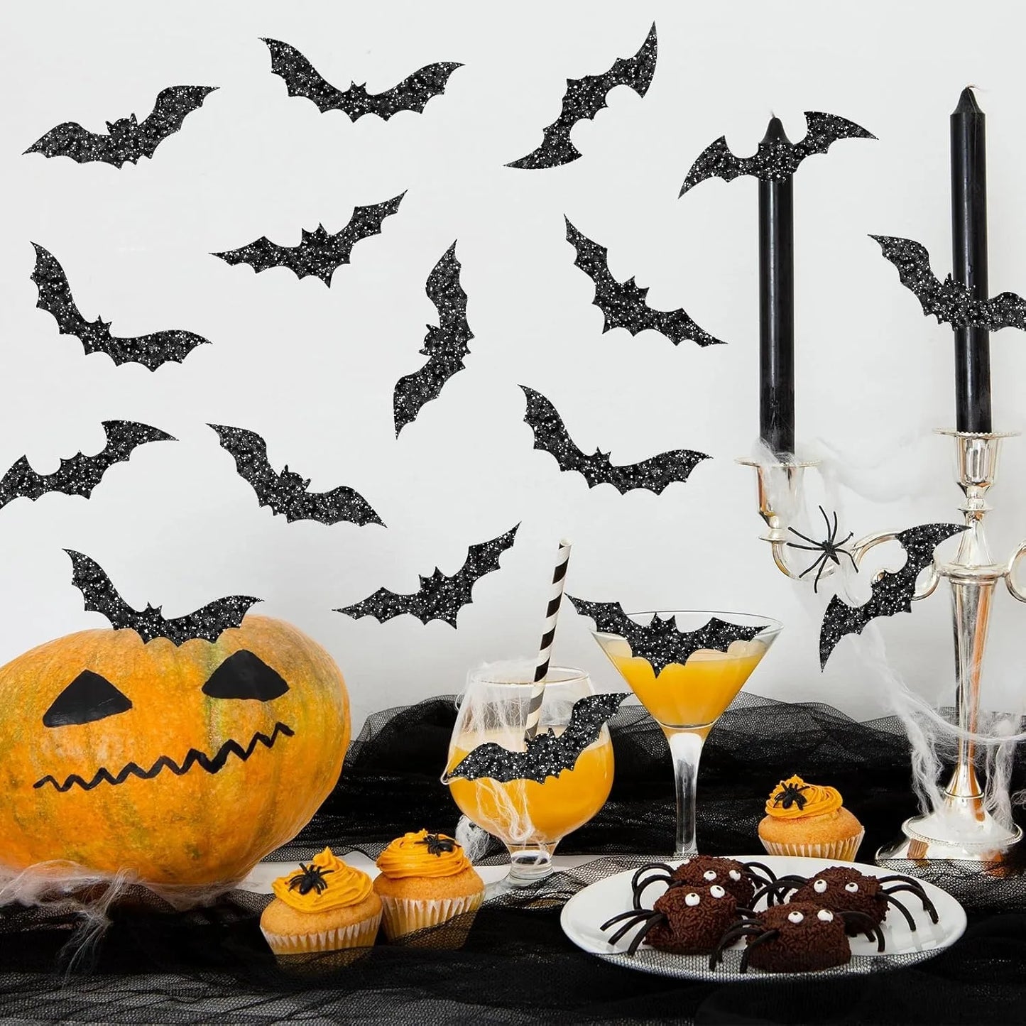 500pcs Halloween Bat Stickers Roll