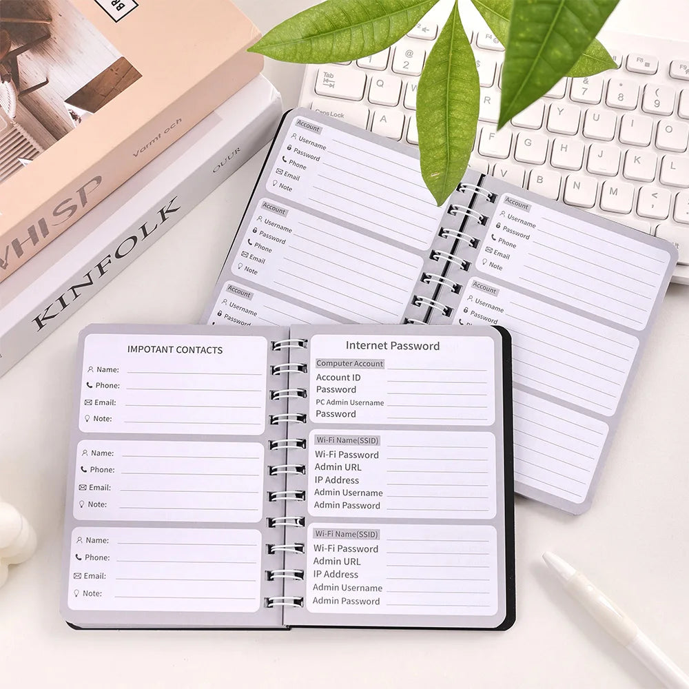 65 sheets Simple Coil Password Book