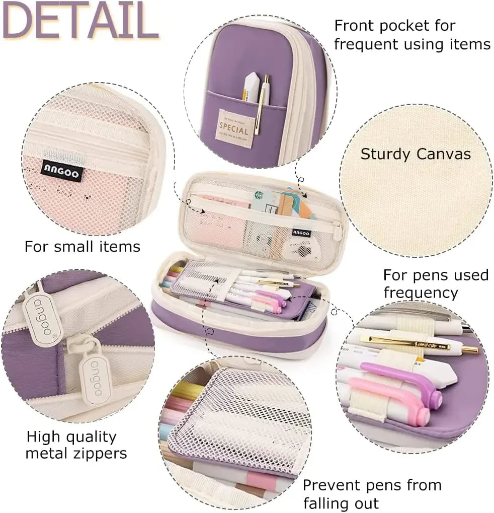 Double Layer Pencil Case Large Capacity pouch