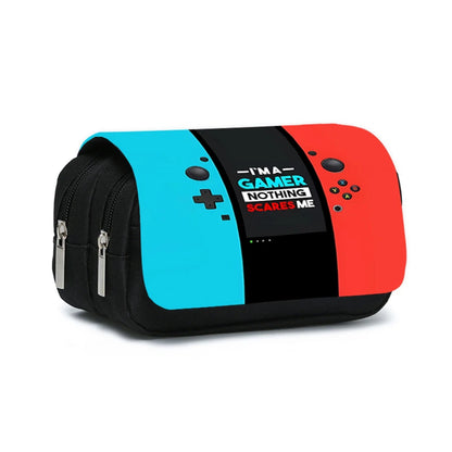 Games Console Double Layered Flip Pencil Case
