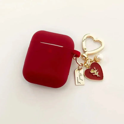 Pearl Love Rose Vintage Airpods Case
