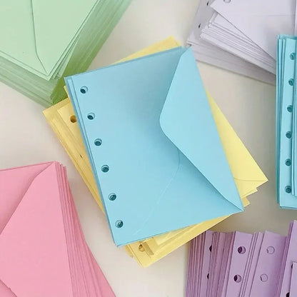 30 pcs A7 6-hole budget envelopes