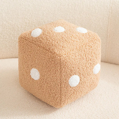 Dice plush pillow