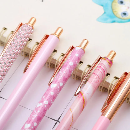 5 Pcs pink design Ballpoint Pens