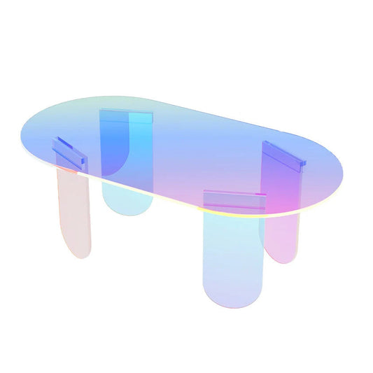 Iridescent Clear Acrylic Coffee Table