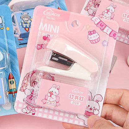 Cartoon Mini Stapler Set