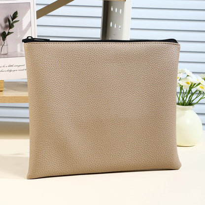 PU File zipper Bag Pouch