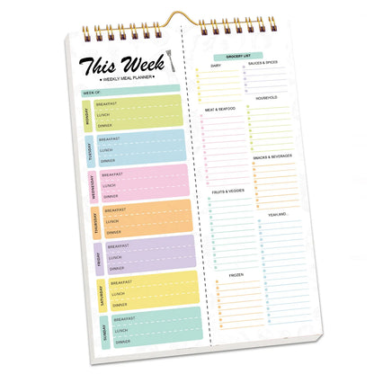 Weekly Meal planner notebook notepad