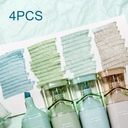 4pcs Glitter sparkle marker Highlighters