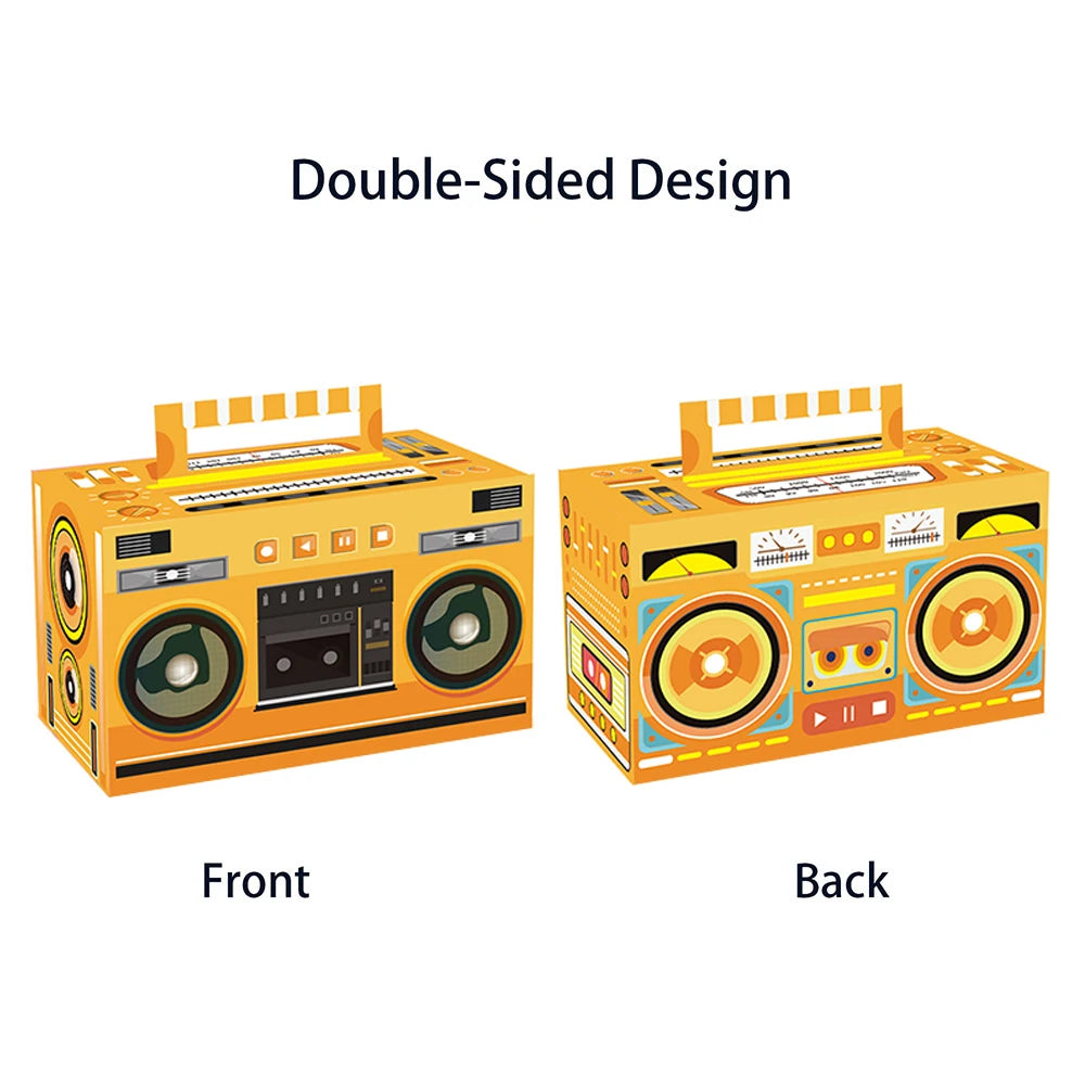 6/12/24pcs 80s 90s Novelty Boombox party Favor Boxes