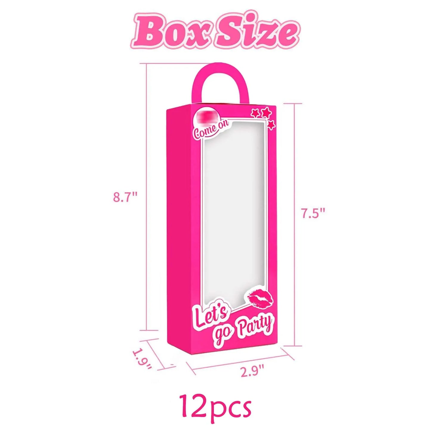 12PCS Pink Doll Party Favor Boxes