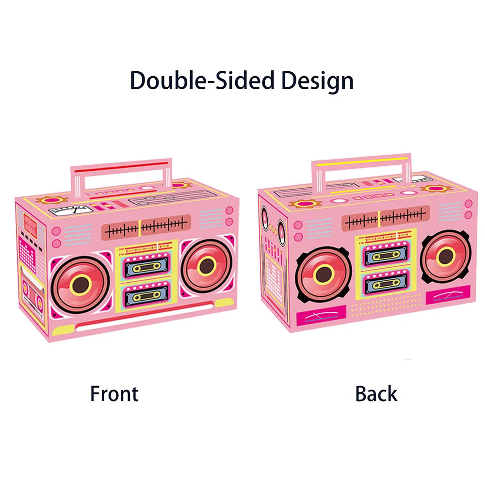6/12/24pcs 80s 90s Novelty Boombox party Favor Boxes