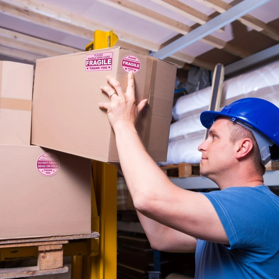 100 Fragile Stickers for Shipping