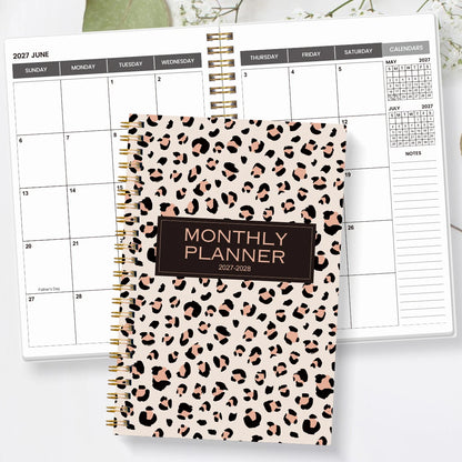 2027-2028 Leopard Spiral Notebook
