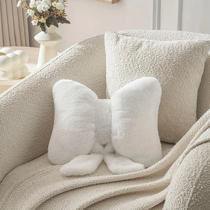 1pc Simple Pink Bow Shaped Pillow