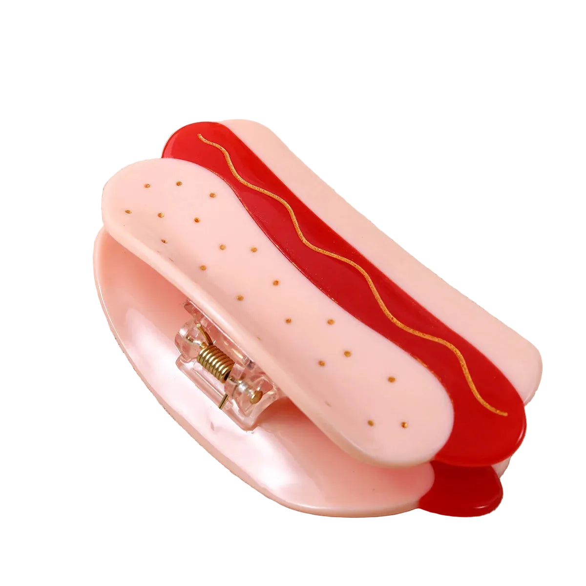 Hot dog hair claw clip