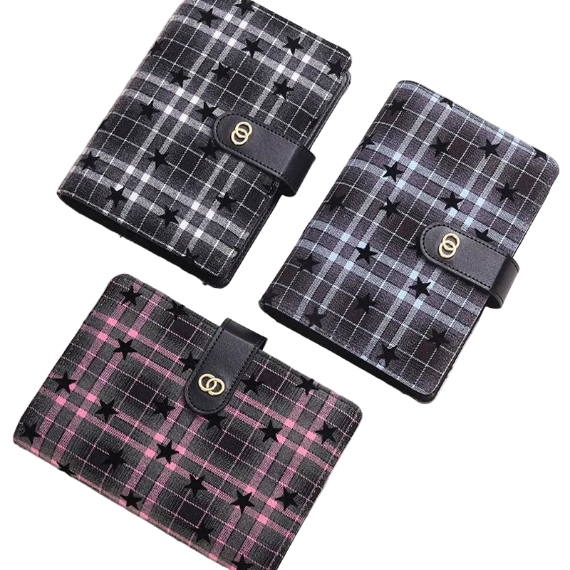 Star Grid Plaid A6 Binder