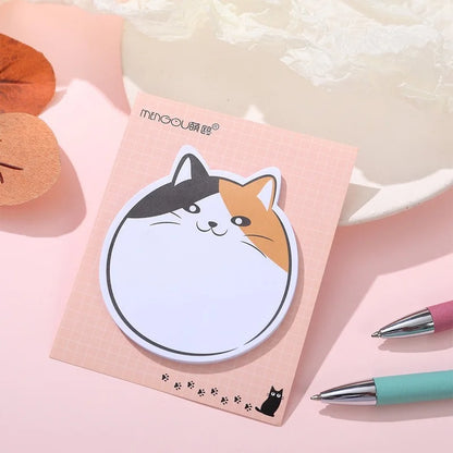 30 Sheets Kawaii Chubby Cat Sticky Notes