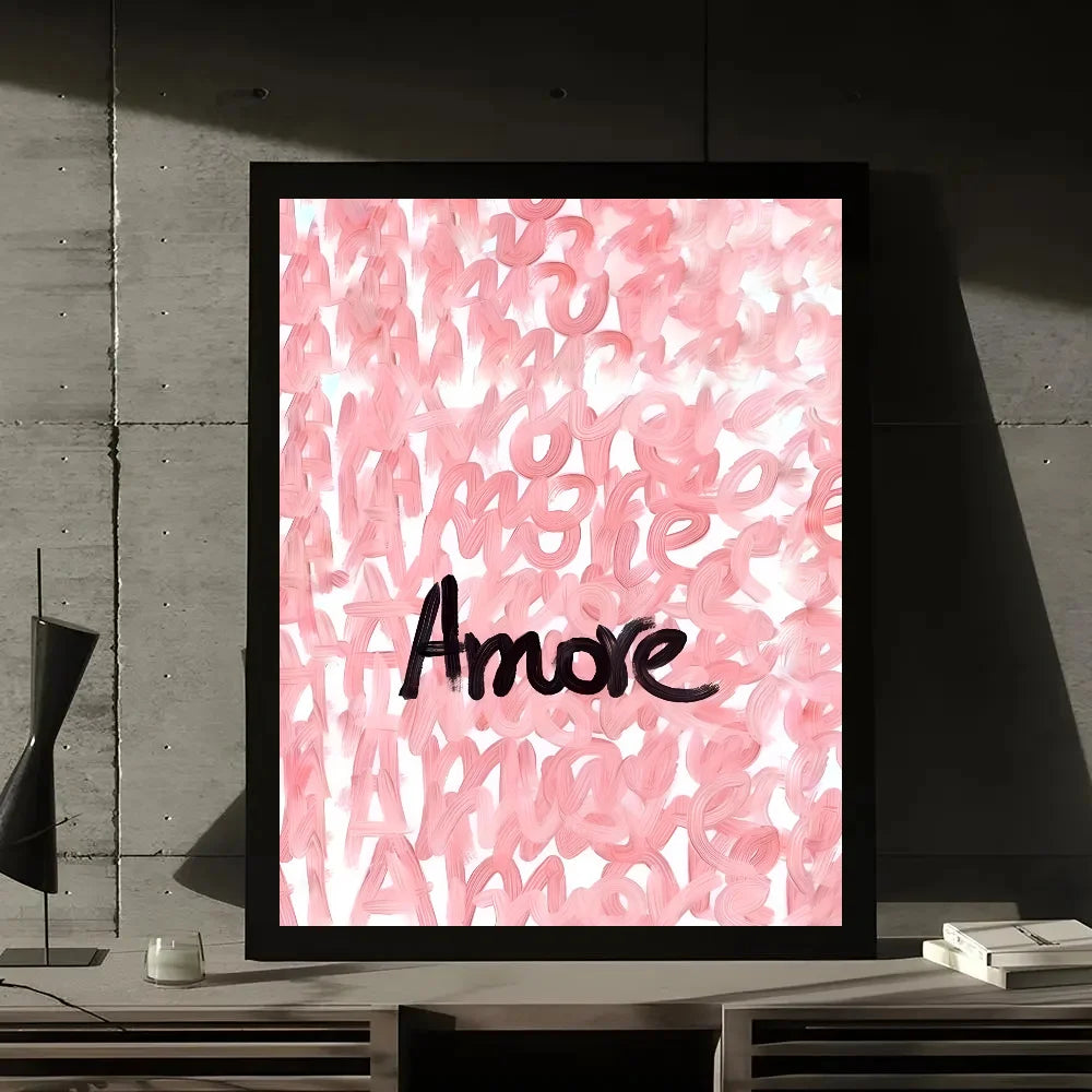 Pink Quote prints wall art poster