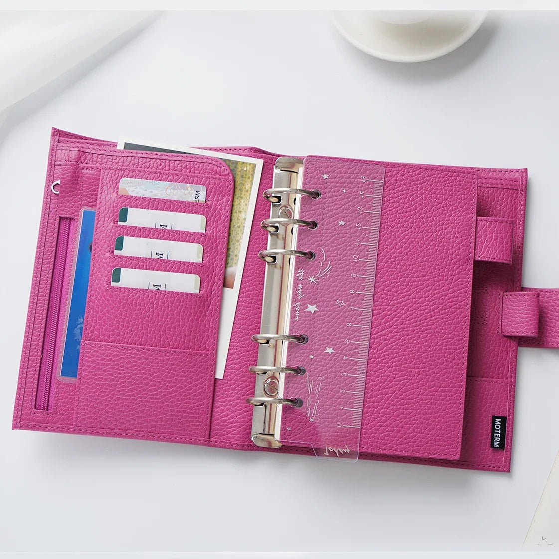 Moterm Firm Pebbled Grain Leather Fuchsia Rose journals