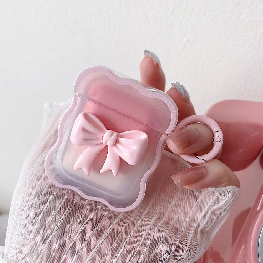 3D Bow Wave Earphone AirPods Case