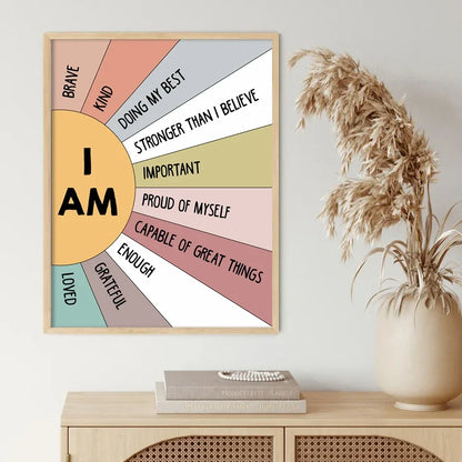 Sun Positive Affirmation Quote Poster Wall Art