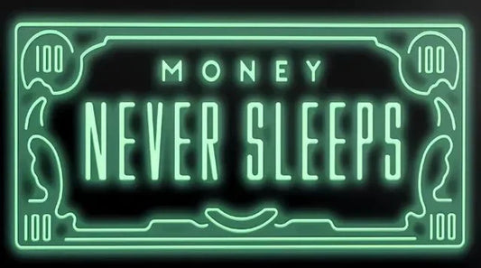 Money Never Sleeps Canvas wall Art