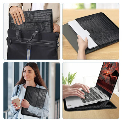 PU Croc Leather laptop Case Bag