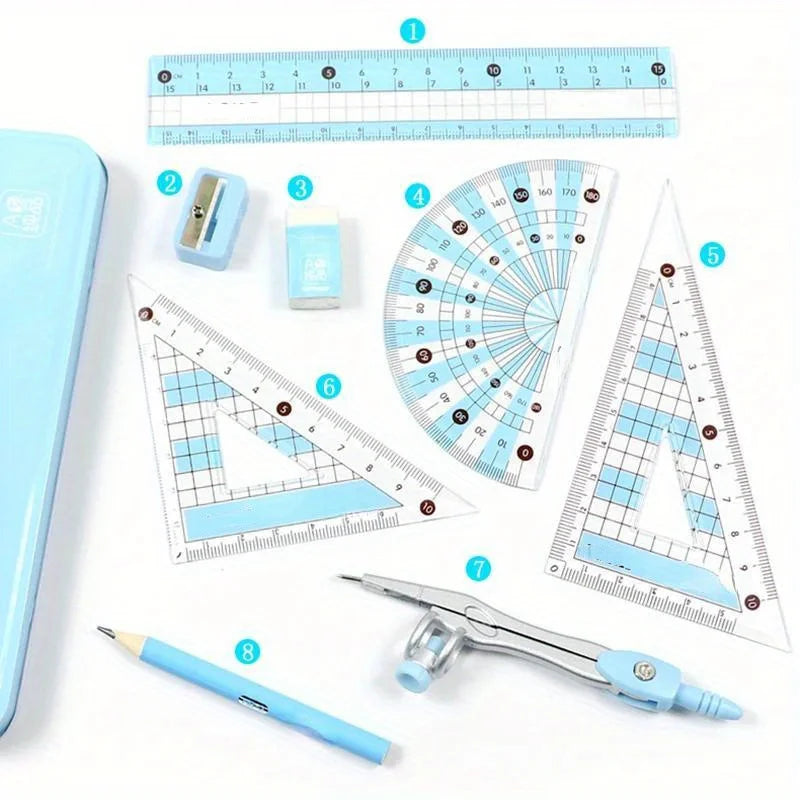 8Pcs/Set Geometry math supplies