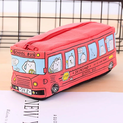 Large Capacity School Bus Pencil Case