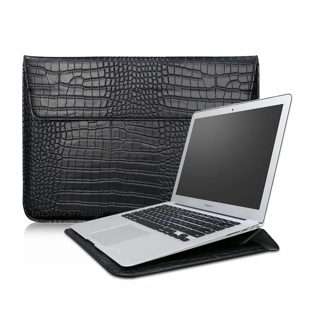 PU Croc Leather laptop Case Bag